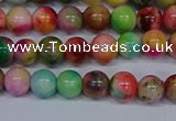 CMJ751 15.5 inches 6mm round rainbow jade beads wholesale
