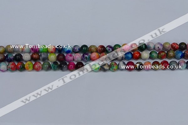 CMJ752 15.5 inches 8mm round rainbow jade beads wholesale