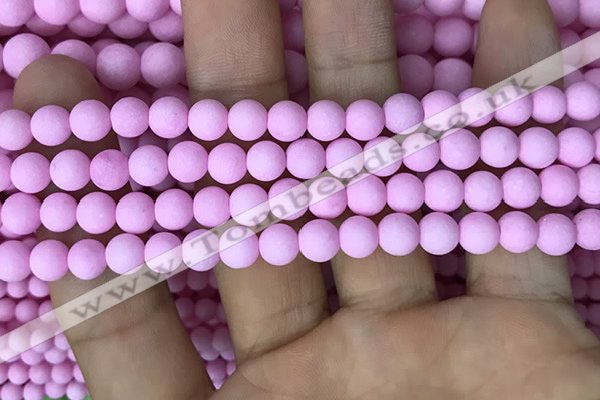 CMJ811 15.5 inches 6mm round matte Mashan jade beads wholesale