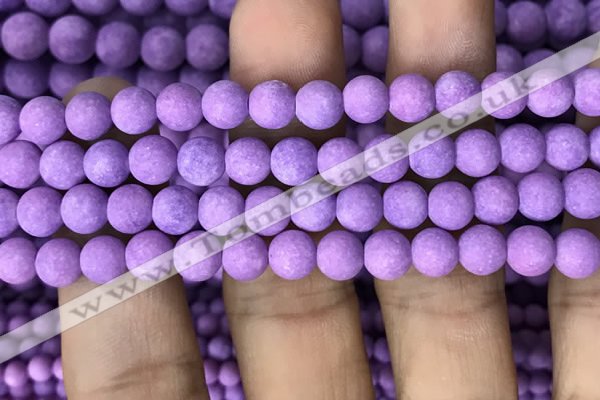 CMJ817 15.5 inches 8mm round matte Mashan jade beads wholesale