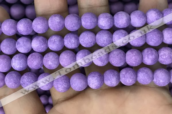 CMJ818 15.5 inches 10mm round matte Mashan jade beads wholesale