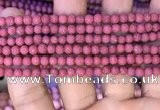 CMJ830 15.5 inches 4mm round matte Mashan jade beads wholesale