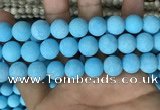 CMJ839 15.5 inches 12mm round matte Mashan jade beads wholesale