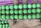 CMJ844 15.5 inches 12mm round matte Mashan jade beads wholesale