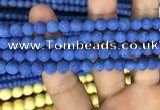 CMJ846 15.5 inches 6mm round matte Mashan jade beads wholesale