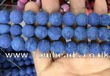 CMJ849 15.5 inches 12mm round matte Mashan jade beads wholesale