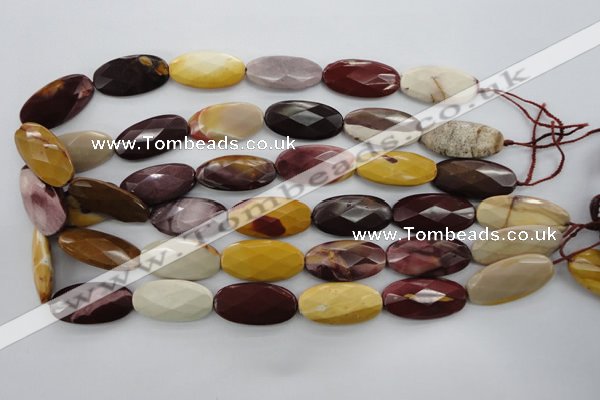 CMK110 15.5 inches 15*30mm faceted oval mookaite beads wholesale