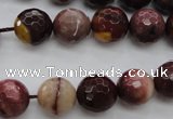 CMK115 15.5 inches 12mm faceted round mookaite beads wholesale