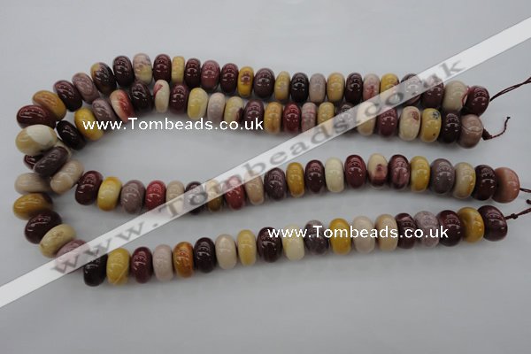 CMK118 15.5 inches 9*14mm rondelle mookaite beads wholesale