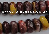 CMK122 15.5 inches 7*16mm faceted rondelle mookaite beads wholesale