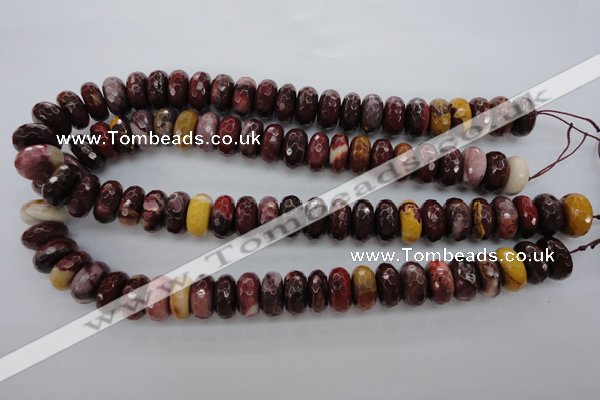 CMK122 15.5 inches 7*16mm faceted rondelle mookaite beads wholesale