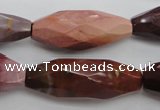 CMK132 15.5 inches 14*35mm faceted rice mookaite beads wholesale