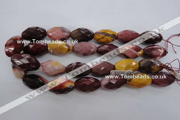 CMK133 15.5 inches 20*30mm faceted rice mookaite beads wholesale