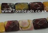 CMK150 15.5 inches 12*16mm faceted rectangle mookaite beads wholesale