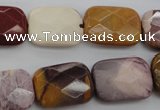 CMK152 15.5 inches 15*20mm faceted rectangle mookaite beads wholesale