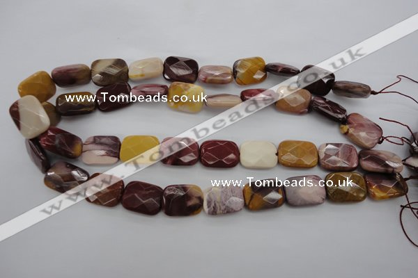 CMK152 15.5 inches 15*20mm faceted rectangle mookaite beads wholesale