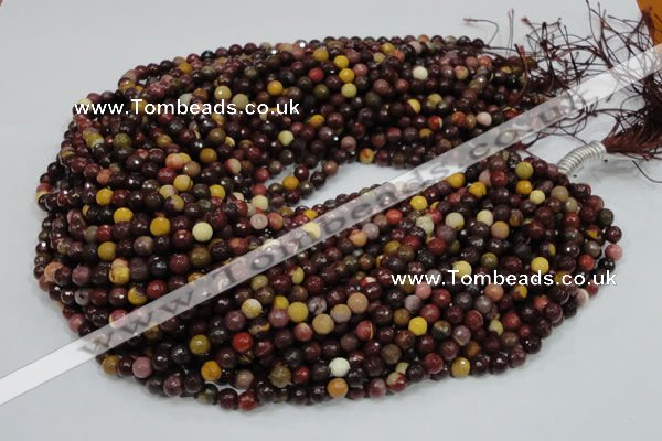 CMK16 15.5 inches 6mm faceted round mookaite beads wholesale