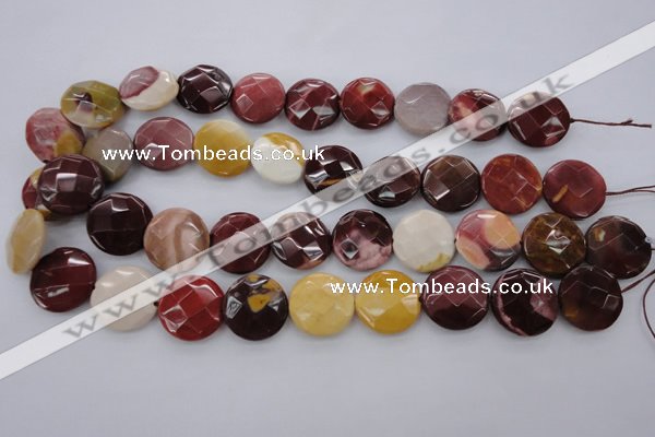 CMK160 15.5 inches 20mm faceted coin mookaite beads wholesale