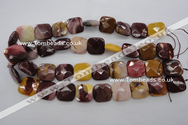 CMK162 15.5 inches 20*20mm faceted square mookaite beads wholesale