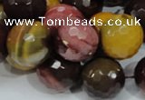 CMK18 15.5 inches 20mm faceted round mookaite beads wholesale