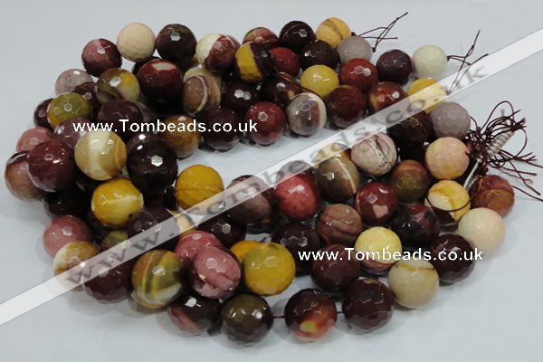 CMK18 15.5 inches 20mm faceted round mookaite beads wholesale