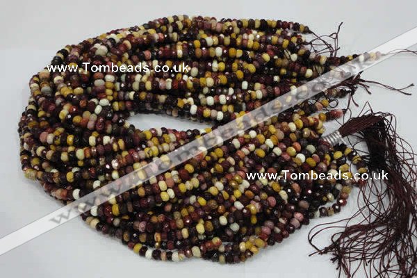 CMK19 15.5 inches 4*6mm faceted rondelle mookaite beads wholesale