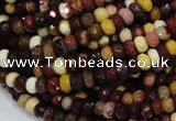 CMK20 15.5 inches 6*8mm faceted rondelle mookaite beads wholesale