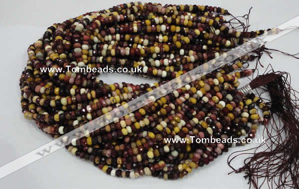 CMK20 15.5 inches 6*8mm faceted rondelle mookaite beads wholesale