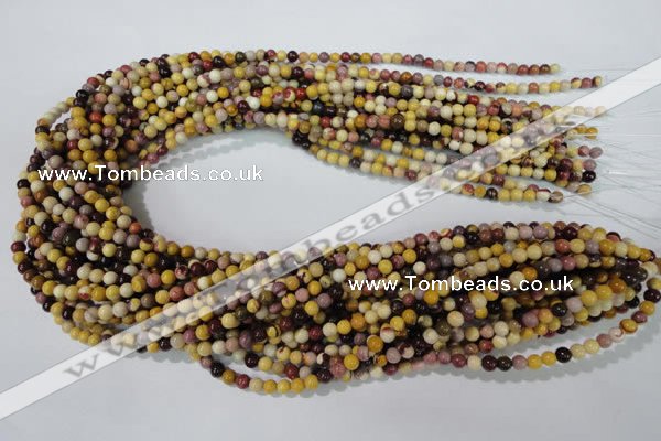 CMK201 15.5 inches 4mm round mookaite gemstone beads wholesale