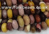 CMK21 15.5 inches 8*14mm faceted rondelle mookaite beads wholesale