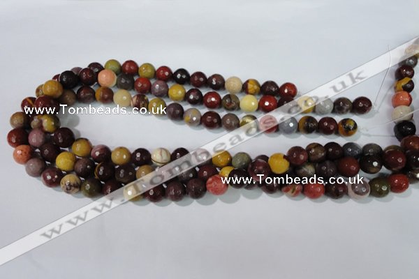 CMK213 15.5 inches 10mm faceted round mookaite gemstone beads