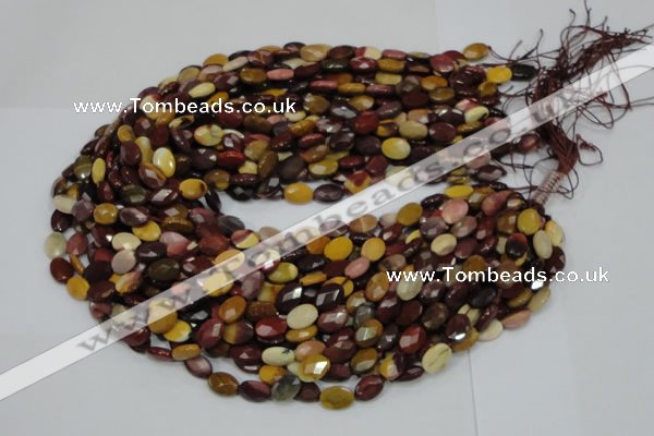 CMK22 15.5 inches 8*12mm faceted oval mookaite beads wholesale