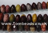 CMK225 15.5 inches 6*10mm faceted rondelle mookaite gemstone beads