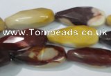 CMK229 15.5 inches 12*28mm faceted teardrop mookaite gemstone beads