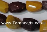 CMK234 15.5 inches 15*20mm faceted nuggets mookaite gemstone beads