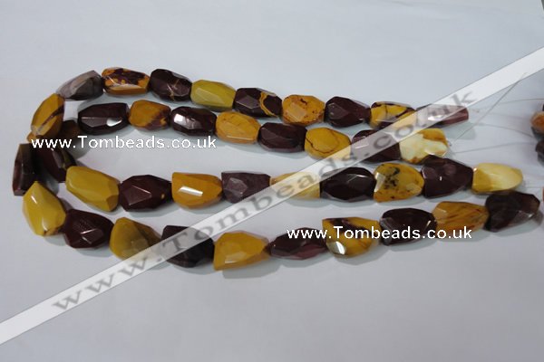 CMK234 15.5 inches 15*20mm faceted nuggets mookaite gemstone beads