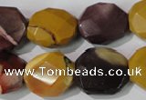 CMK236 15.5 inches 16*18mm faceted nuggets mookaite gemstone beads