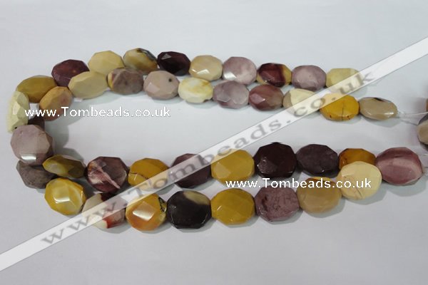 CMK236 15.5 inches 16*18mm faceted nuggets mookaite gemstone beads