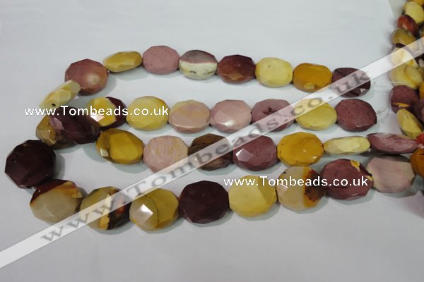 CMK237 15.5 inches 21*23mm faceted nuggets mookaite gemstone beads