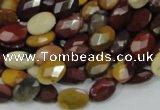 CMK24 15.5 inches 12*16mm faceted oval mookaite beads wholesale