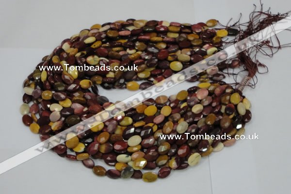 CMK24 15.5 inches 12*16mm faceted oval mookaite beads wholesale