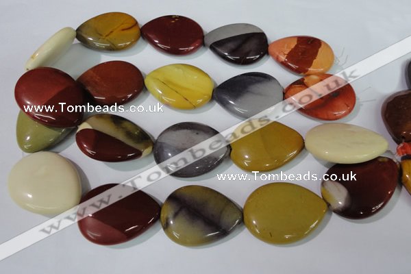 CMK255 15.5 inches 30*40mm flat teardrop mookaite gemstone beads