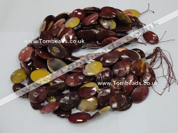 CMK26 15.5 inches 18*25mm faceted oval mookaite beads wholesale