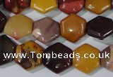 CMK278 15.5 inches 12*12mm hexagon mookaite gemstone beads