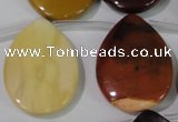 CMK285 Top-drilled 25*35mm flat teardrop mookaite gemstone beads