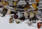 CMK288 Top-drilled 6*9mm faceted teardrop mookaite gemstone beads