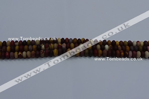 CMK300 15.5 inches 4*6mm rondelle matte mookaite beads wholesale