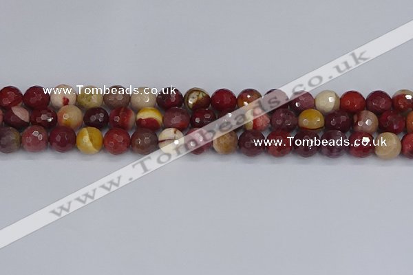 CMK319 15.5 inches 10mm faceted round mookaite gemstone beads