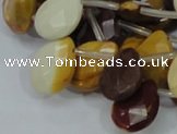 CMK32 15.5 inches 15*20mm faceted flat teardrop mookaite beads