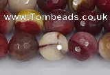 CMK320 15.5 inches 12mm faceted round mookaite gemstone beads